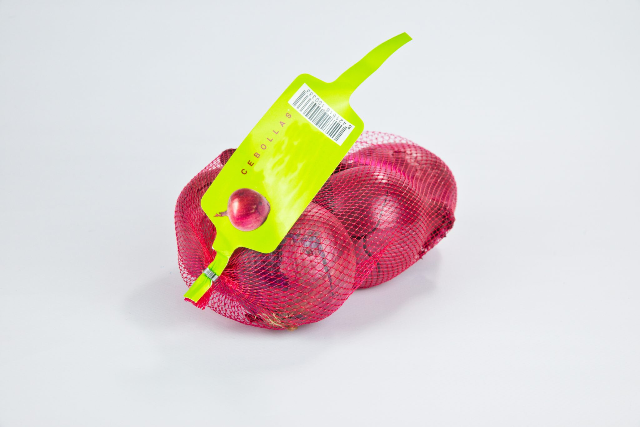 Cebollas rojas en malla - catalogo viveristico